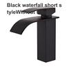 Black Copper Core Waterfall Faucet for Wash Basin Bathroom Toilet Modern Stainless Steel Hot And Cold Mixed Basin Tap