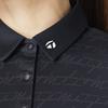 TaylorMade Logo Border S/S Polo Shirt, Black, Size Small, Women's, 2025SS UN669