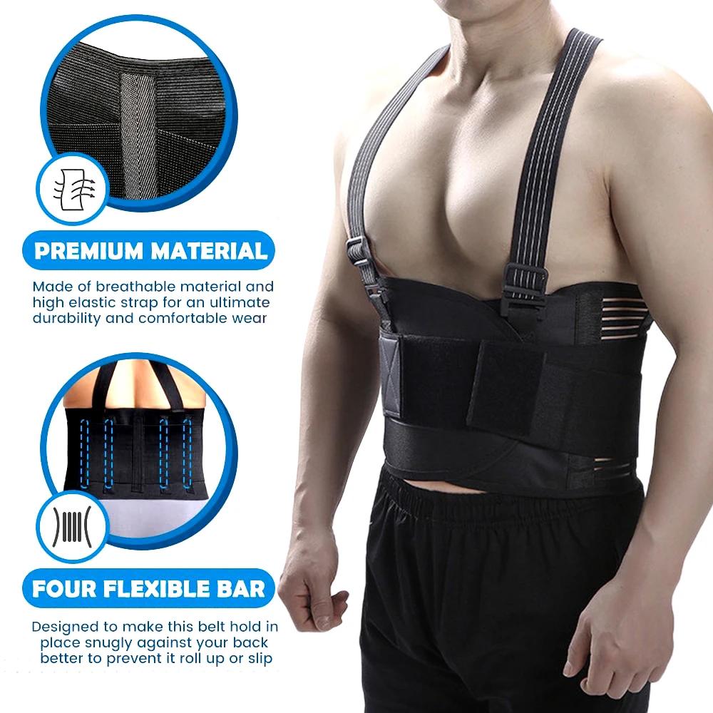 1Pcs Working Lumbar Lower Back Brace Support Belt With Adjustable Straps- Back Pain Relief,Injury Recovery,Heavy Lifting Support