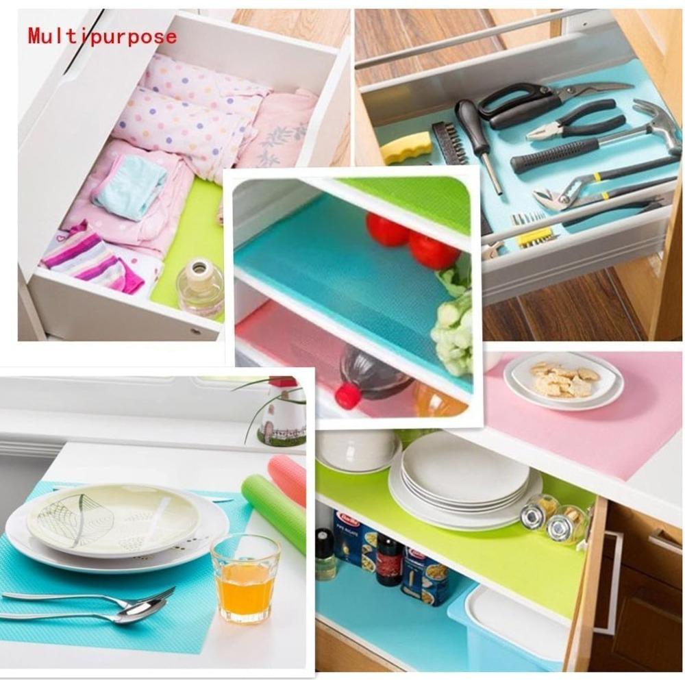 4Pack EVA Waterproof Refrigerator Liner Mat Washable Mildew Kitchen Pad Anti-oil Cabinet Drawer Placemat Heat Insulat Fridge Mat