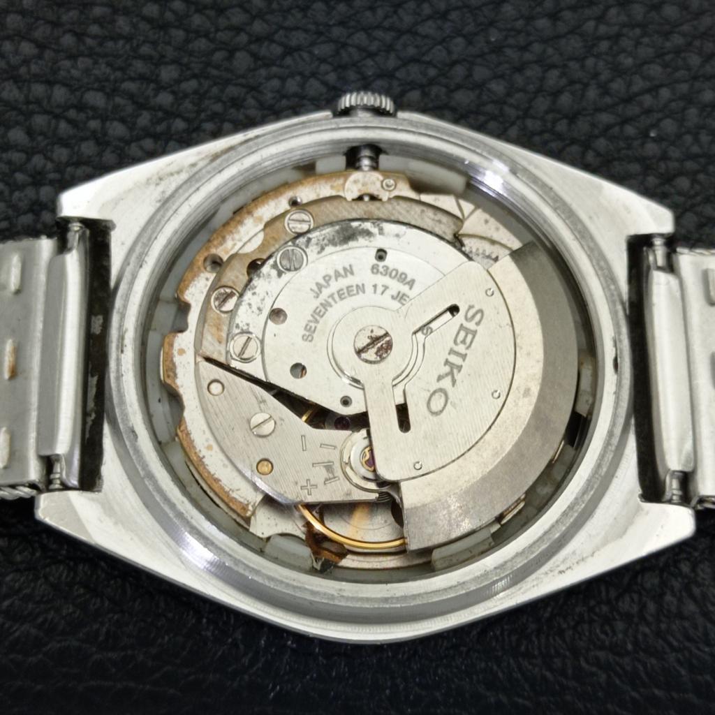 VINTAGE SEIKO AUTOMATIC JAPAN 6309A MENS BLACK COLOR DIAL WATCH a701342-5 R206a-a701342