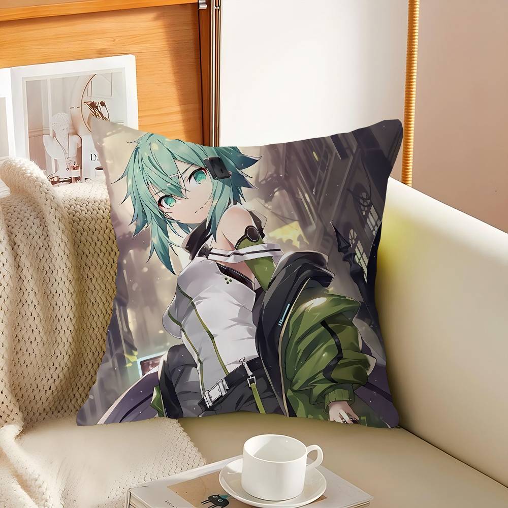 Sinon Cartoon Office Cushion Pillowcase Car Cushion Cover45X45CM Lumbar Pillowcase Sofa Pillowcover