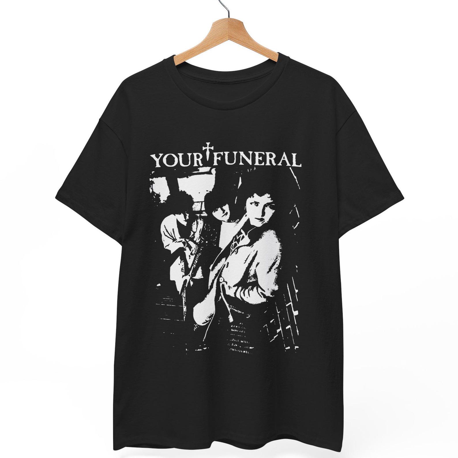 Your Funeral T-Shirt | Rare 80s Post-Punk Deathrock Band Tee 3XL