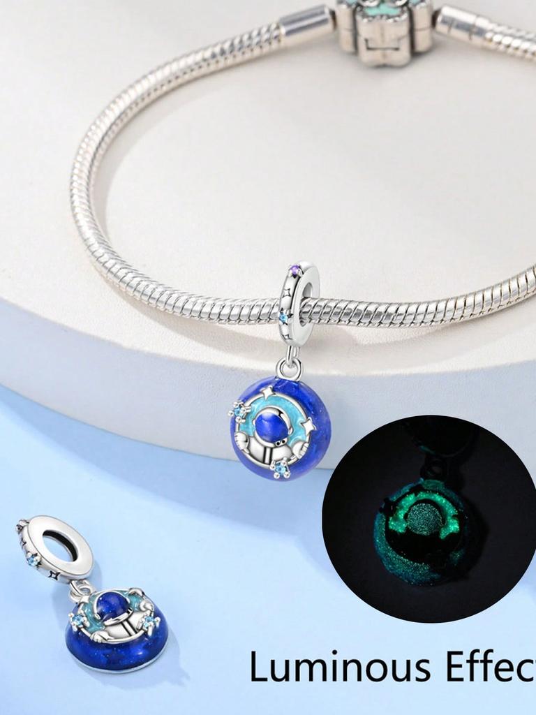 Charms Plata Blue Ocean Star Beads Charm Copper Plated Fit Charms Copperoriginal Bracelet For Jewelry Making Diy Charm