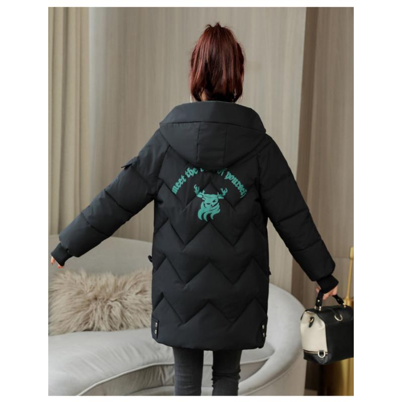 Large Size Cotton-padded Clothes, Long Loose and Thickened Cotton-padded Jackets in Winter.