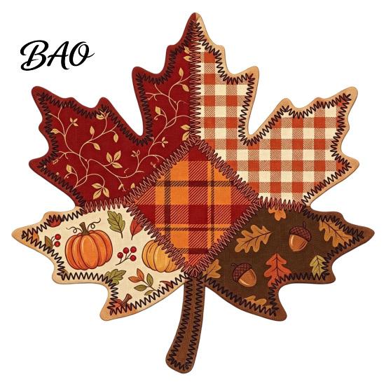 Indoor Outdoor Wall Hanging Vintage Patchwork Wooden Sign, Rustic Country Style Decor Holiday Gift for Home with Hemp Rope Door Fireplace, Autumn