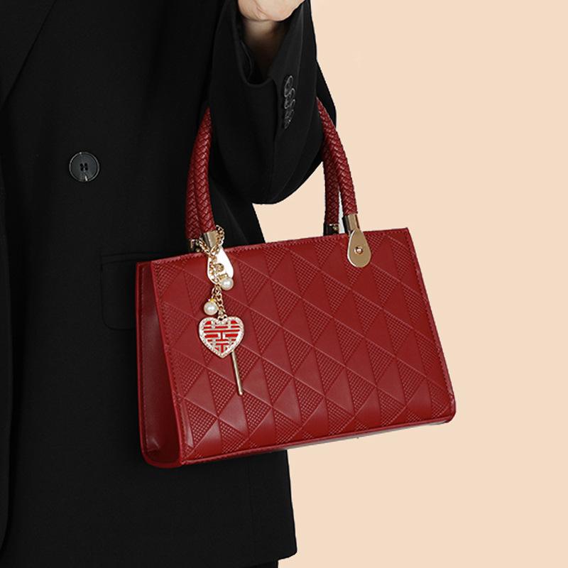 Red Bag Women's 2025 New Wedding Bag Mother Crossbody Handbag Premium Wedding Bag Female Bride Mother-in-law Bag