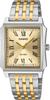 Standard Analog Men's Watch MTP-B190SG-9BV Silver X Gold Metal Band