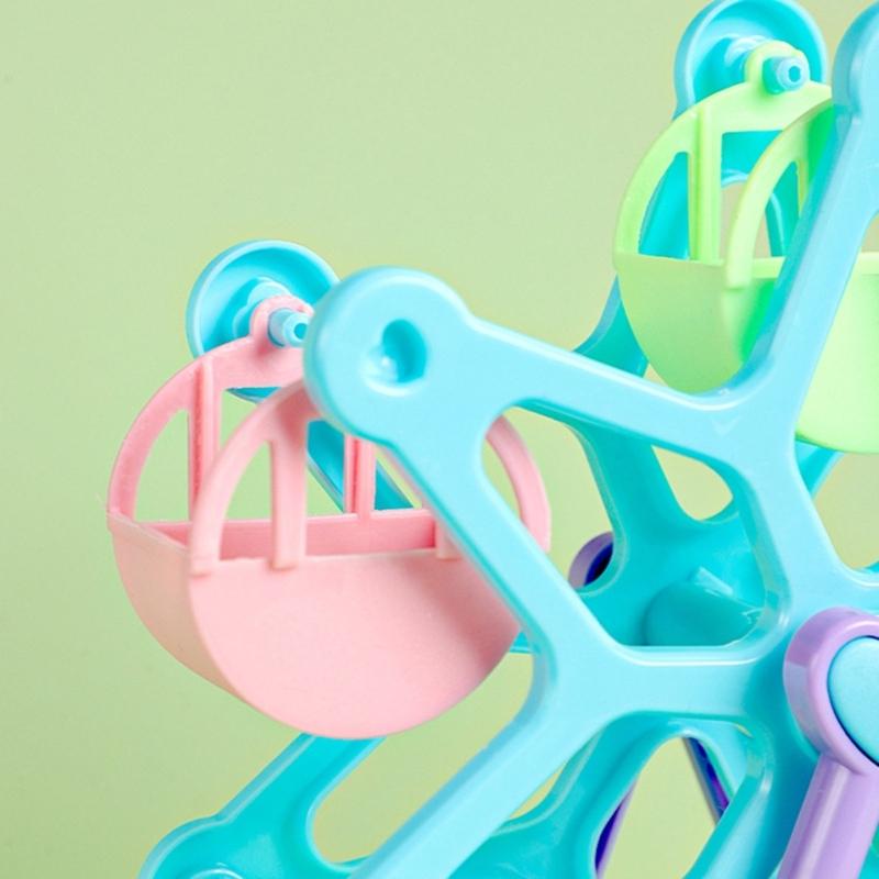Parrots Feeding Toy Colorful Ferris Wheel Food Container Training Supplies Ferris Wheel Shape Toy Colorful Cups