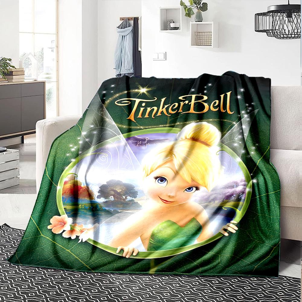 1pc T-Tinkerbell2 Blanket, Gift, for Men and Women, Soft Blanket, Good for Sofa Bed Couch Travel, Lightweight Flannel Blanket