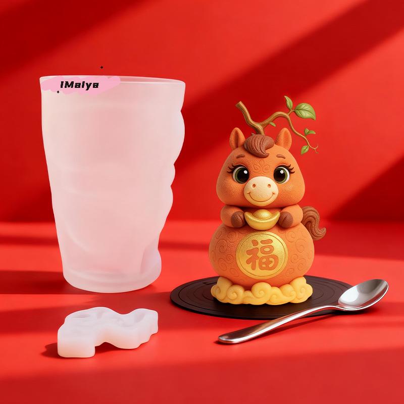 Cartoon Silicone Horse Mold - Multifunctional Baking Tool for Pudding Jelly Mousse Chocolate Ice Cubes DIY Craft Dessert Maker