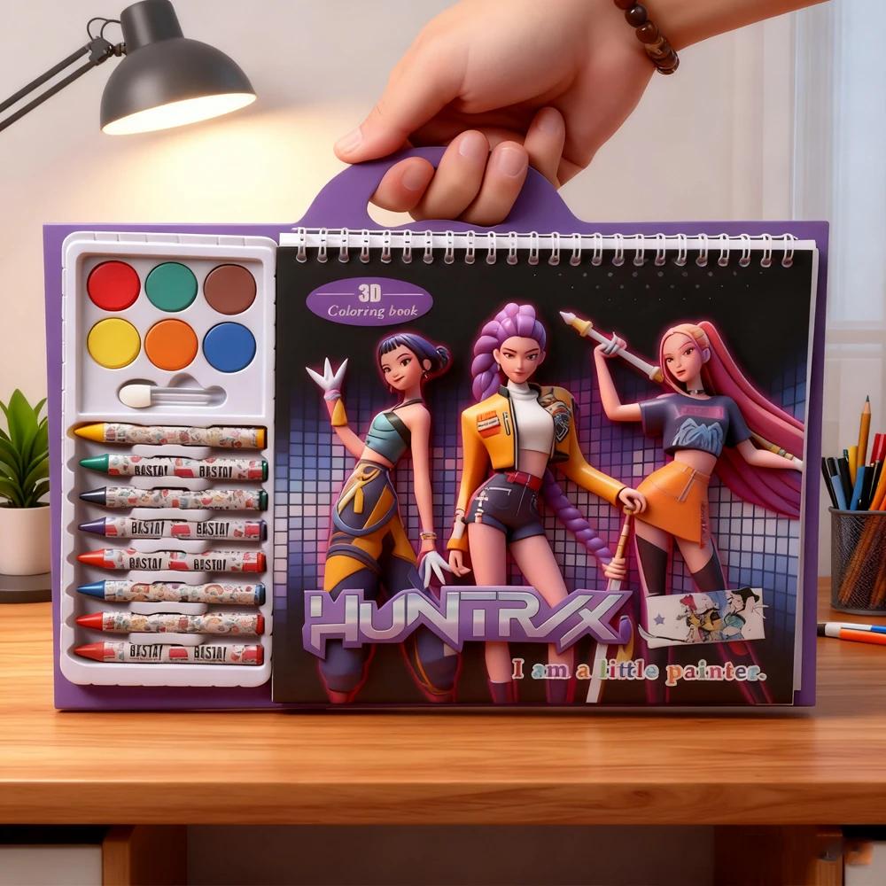 Kinder Kpop Dämonenjäger Malbuch - Cartoon & Anime Strichzeichnungen, Kleinkind Skizzenbuch | Weihnachtsgeschenk für Kinder