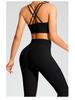 Cross-Back Shockproof Sports Bra: European-American Fitness Tank Top with Thin Straps for Yoga and Nude Comfort