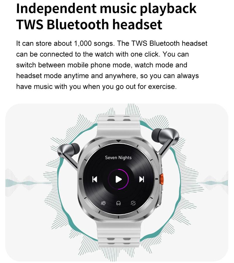 2025 Nové Vylepšené Hodinky 7 Ultra Chytré Hodinky Pánské 32GB Paměť NFC Bluetooth Volání IP68 Vodotěsné Outdoorové Sportovní Hodinky