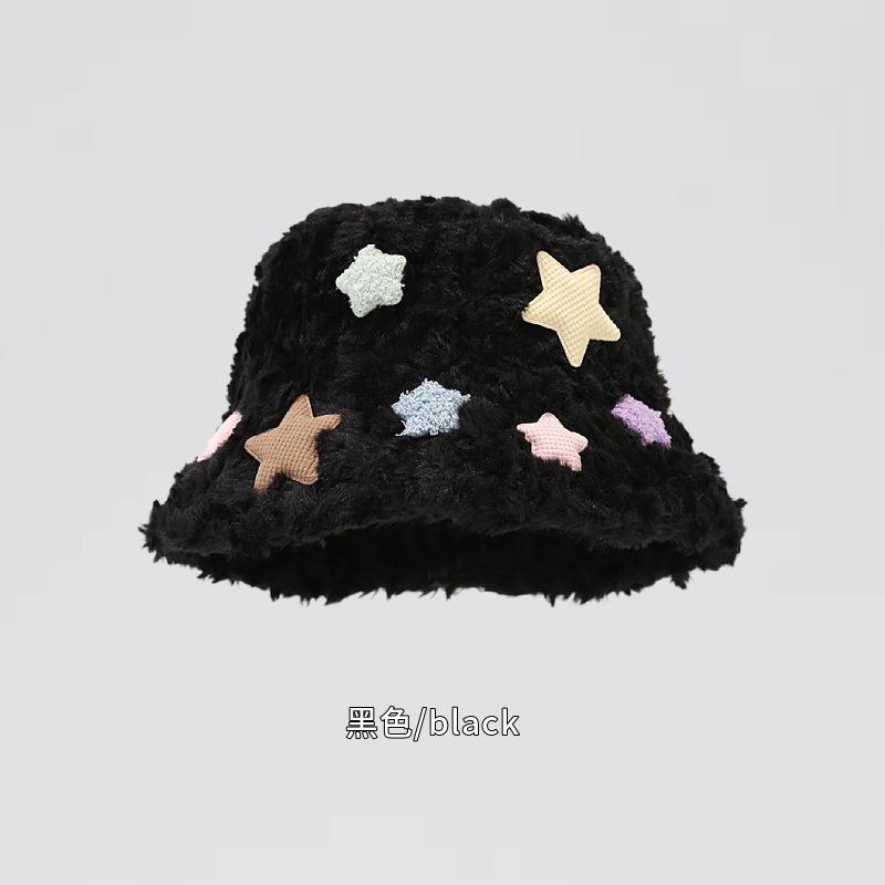 Women Thickened Warm Ear Protection Faux Fur Wide Brim Adjustable Fisherman Bucket Hat