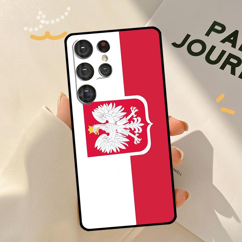 Poland Flag Case For Samsung Galaxy S23 S21 S22 Ultra Note 20 S20 FE S8 S9 S10 Note 10 Plus Phone Shell