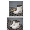Fashionable And Warm Rain Boots For Women With Fleece Lining Waterproof And Anti Slip Midsole Water Shoes