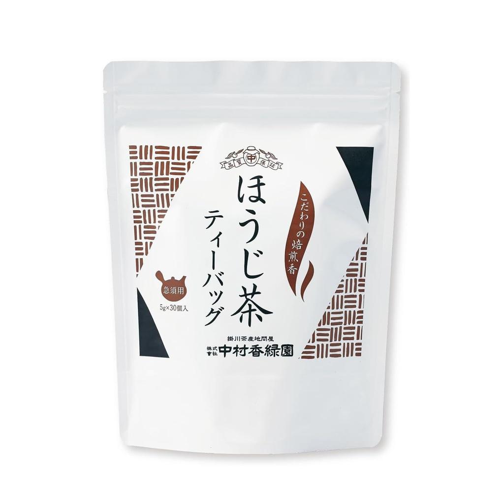 Nakamura Koryoen from Chagokoro Kakegawa Hojicha Tea Bags 5g30 pieces Roasted Deep steamed Shizuoka Prefecture produced Premium teapot Pack