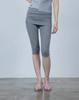 Yokitoki Folding Shirring Capri Leggings [Grey]