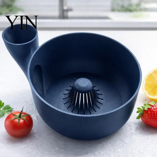 Easy Clean Fruitkom Berry Swirl Wasbak, 3D Geprint Vortex Fruitreiniger Zeef met Keukengadget voor Uitgietuitloop, Holle Afvoer