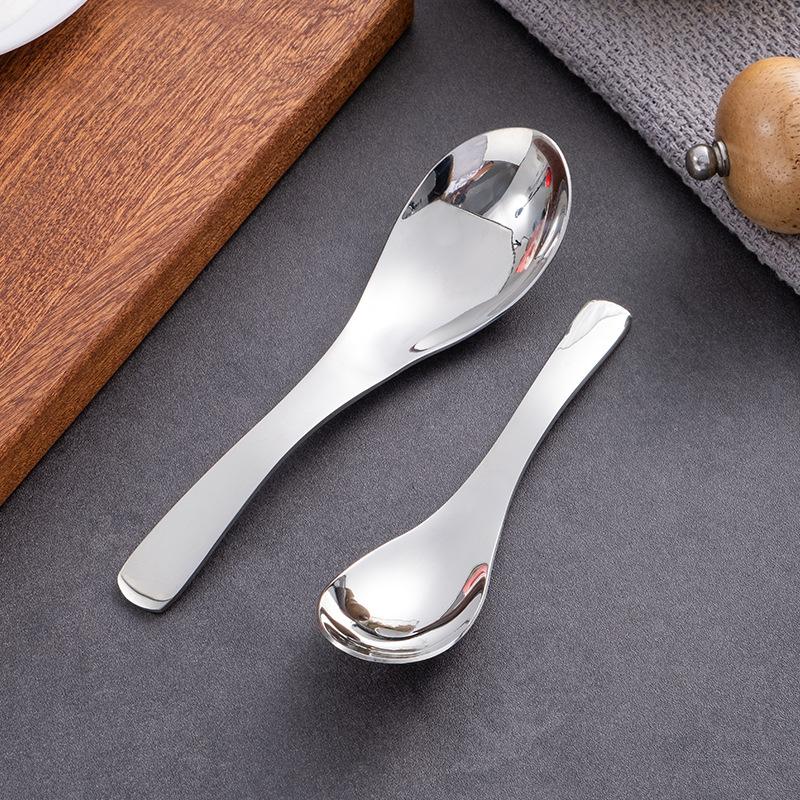 HANYANG Stainless Steel Thickened Spoon Soup Spoon Children's Long-handled Rice Spoon Tableware
