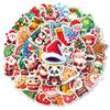 50 Christmas Cartoon Doodle Stickers Christmas Hat Elk DIY Decoration Suitcase Notebook Stickers