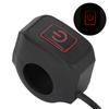 22mm Motorcycle Handlebar Switch Control Button Waterproof Universal for HeadlightRed