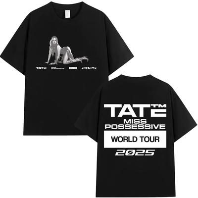 חולצת Tate McRae Miss Possessive Tour 2025, חולצת גרפיקה בסגנון Y2K, יוניסקס S-3XL