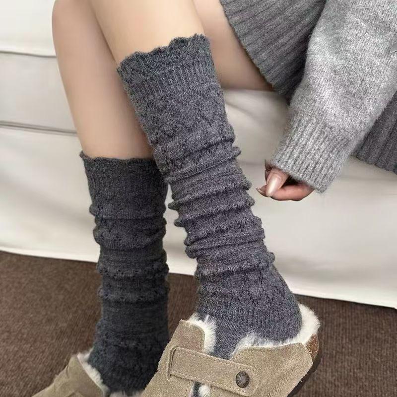 Women's Retro Lace Wool Ballet-Style Warm Calf Socks
