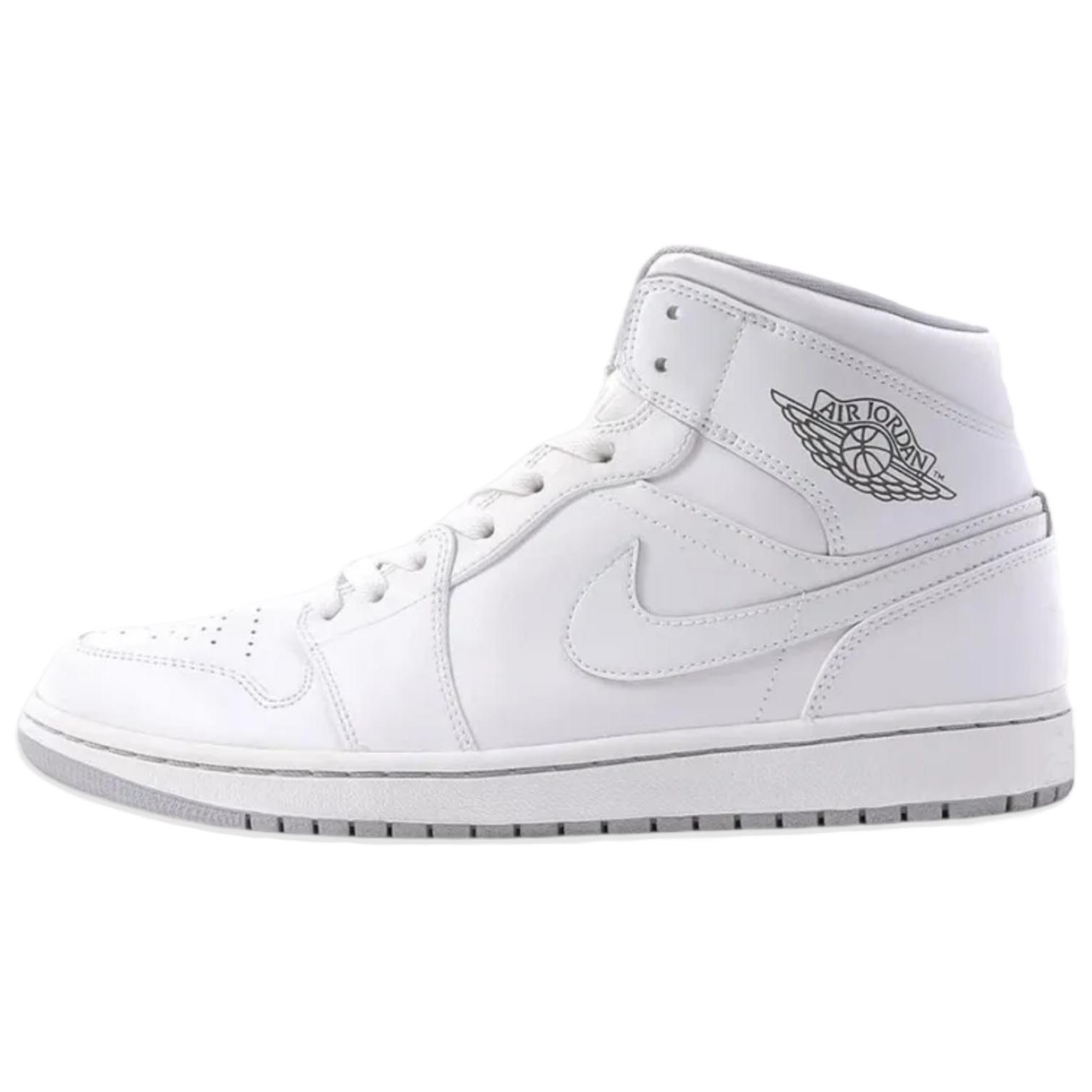 Air Jordan 1 Mid White Wolf Grey Men s 554724-112 EU 44