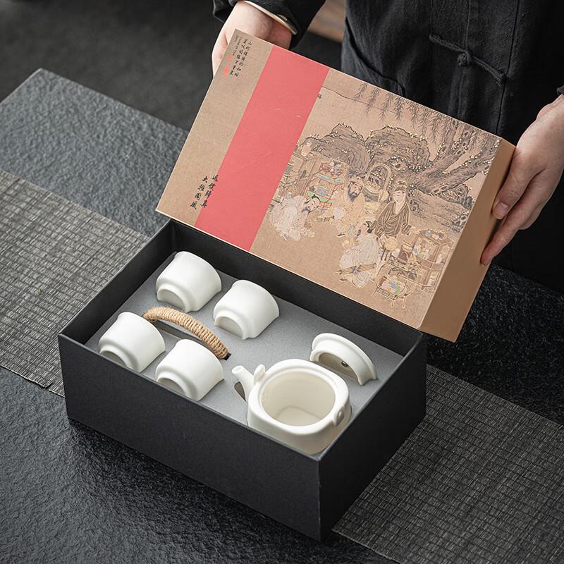 Shang Qi Minimalist Ceramic Tea Set Gift Box