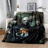 Coperta con stampa horror hellraiser coperta da picnic coperta sottile in flanella morbida e confortevole coperta da viaggio per la casa regalo di compleanno