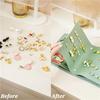 1PC PU Leather Ear Stud Storage Bag Multi-layer Jewelry Finishing Storage Organizer Book Type Storage Bag for Earrings Rings