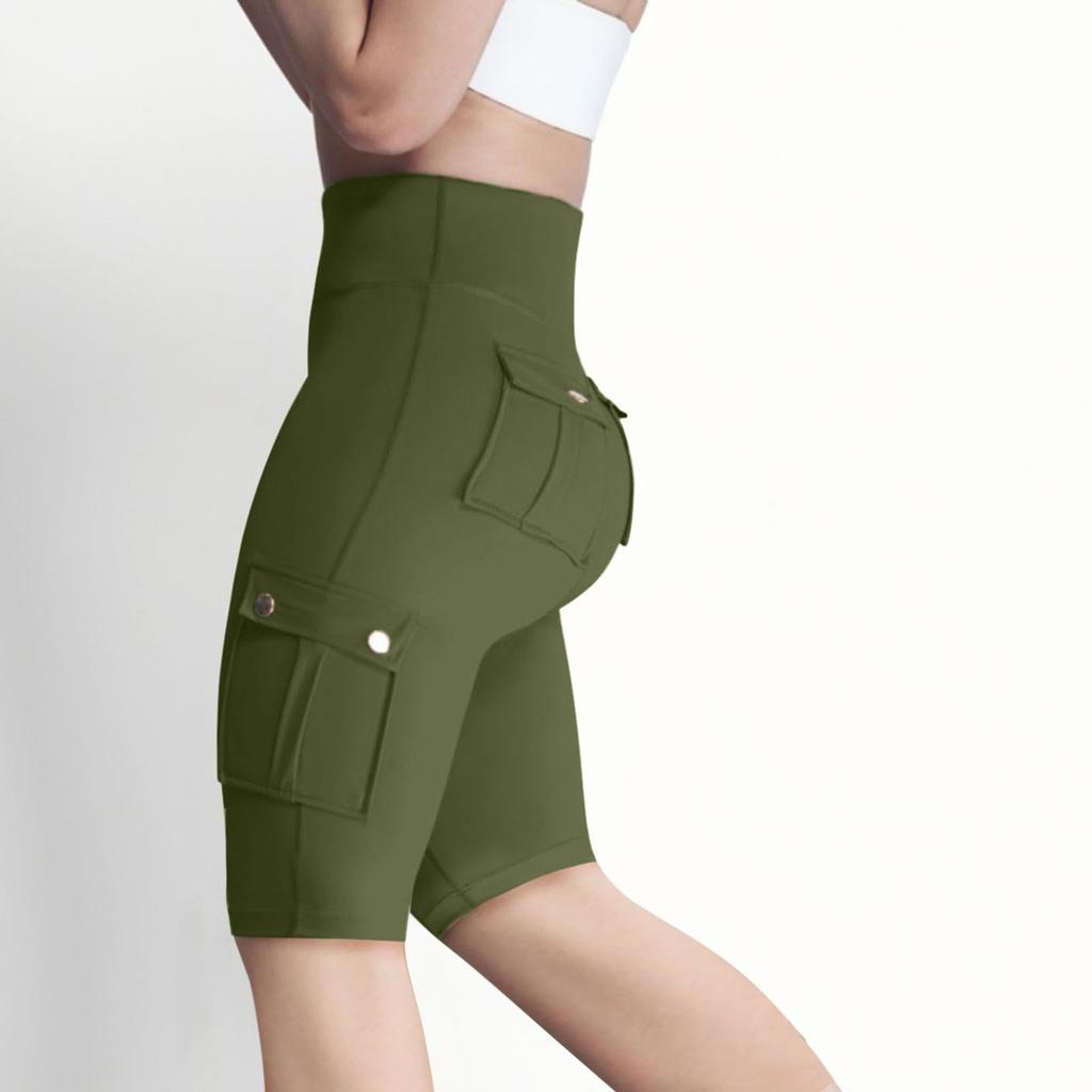 Women's Workwear High-elastic Tight Yoga Pants, Quick-drying 5-inch Running Shorts