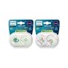 4er-Pack Ultra Air Schnuller - PHILIPS AVENT - SCF087/22 - Tag und Nacht - BPA-frei - Gelb / Orange