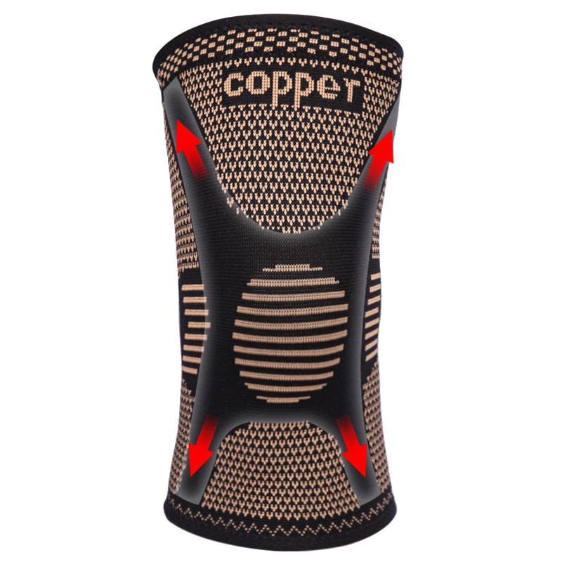 1 Piece Copper Knee Pad Support Compression Knee Pad for Active Fitness Workout Running