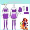 Lebendige Teen Titans Starfire Cosplay-Kostümperücke für Erwachsene, perfekt für Halloween, Maskenball und Comic Con