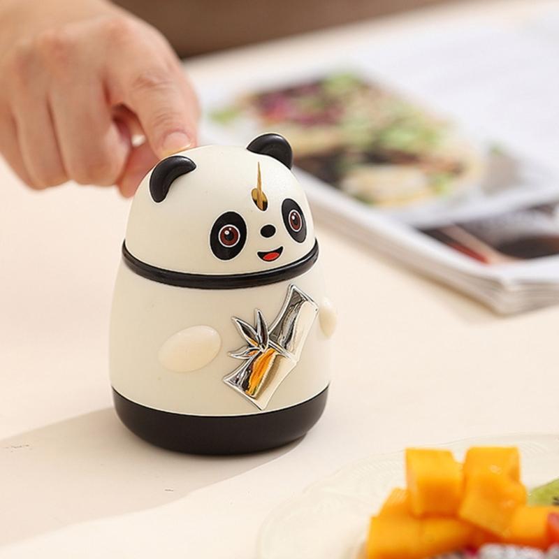 Niedlicher Panda Zahnstocherhalter Behälter Automatischer Zahnstocherspender Drucktyp Zahnstocherbox für Zuhause Bar Party