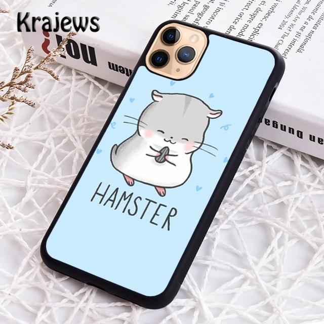 Krajews Cartoon Hamster Soft Phone Case Cover For iPhone 14 5 SE 6s 7 8 Plus XR XS 11 12 13 Pro Max Samsung Galaxy S21 S22ultra