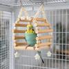 Wooden Parrots Perches Toys Sturdy Exercise Playstand Chew Toys Bird Cage Swing  Bird Training