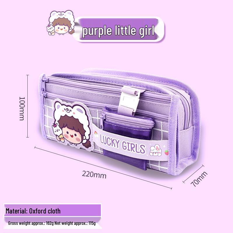 Panda Pencil Case: Large Capacity, Cute Multi-Layer Stationery Box for Elementary Students