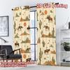 2D FLAT PRINTING 2pcs Curtains (Without Rod) Desert Cowboys and Cacti Popular Curtains&Window Treatment Yarn Curtains