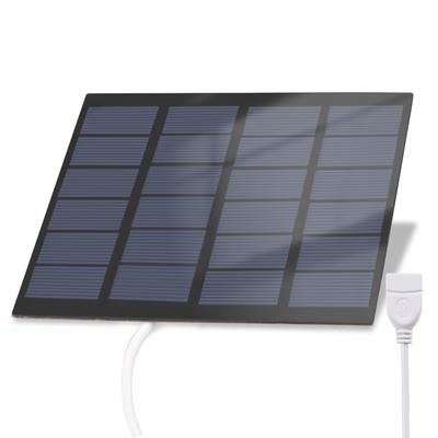 1.5W 6V Portable Solar Charger Waterproof Solar Panel Charger for Camping with USB Interface for