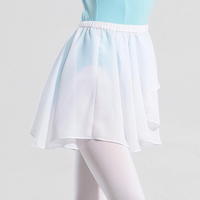 Kashiwaya Women's Ballet Leotard with Chiffon Wrap Skirt, Multi-Color