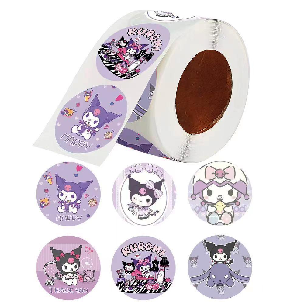 500PCS Cute Kuromi Pochacco My Melody Cartoon Stickers Roll Laptop Scrapbook Phone Diary Kawaii Aesthetic Sticker Decal Kids Toy