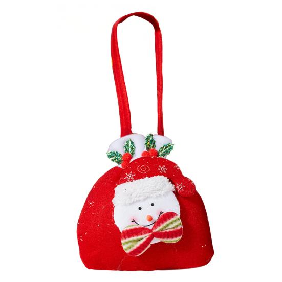 Christmas Gift Bags 3D Snowman Santa Elk Doll Reusable Xmas Burlap Sacks with Handle for Christmas Party Favors Holiday Presents Wrapping