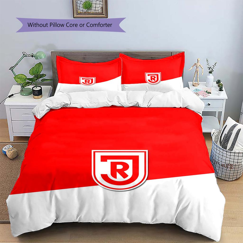 SSV Jahn Regensburg Pattern Bedding Quilt Set  Home Decoration  Gift (1 * duvet cover + 2 * pillowcase  without core)