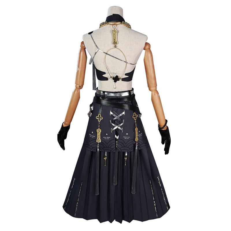 Game Wuthering Waves Sanhua Cosplay Costume Jinzhou Snow Waltz Sanhua Dress Women Halloween Party Outfit