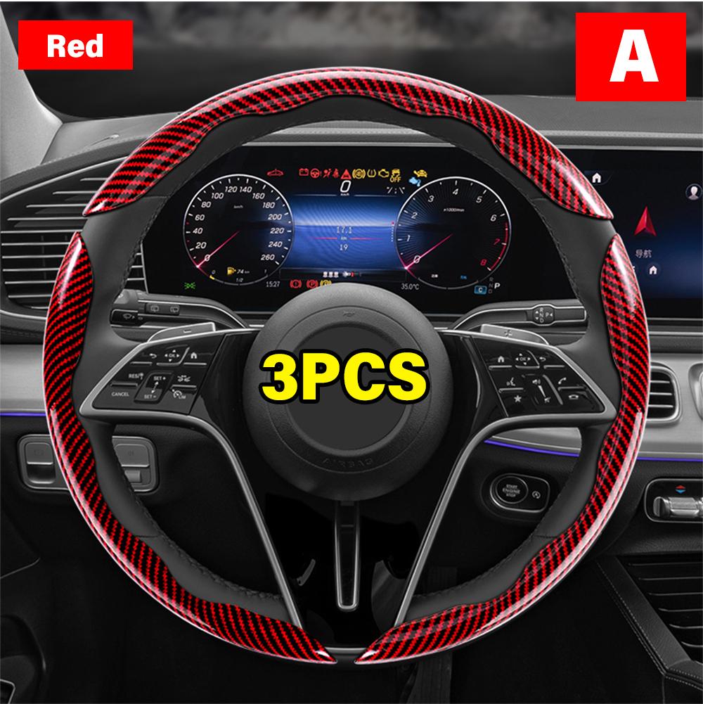 Non-Slip Car Steering Wheel Cover Carbon Fiber Booster Cover Auto Interior Accessories For BMW F10 G30 E92 G20 E46 E90 X3 X5 E53