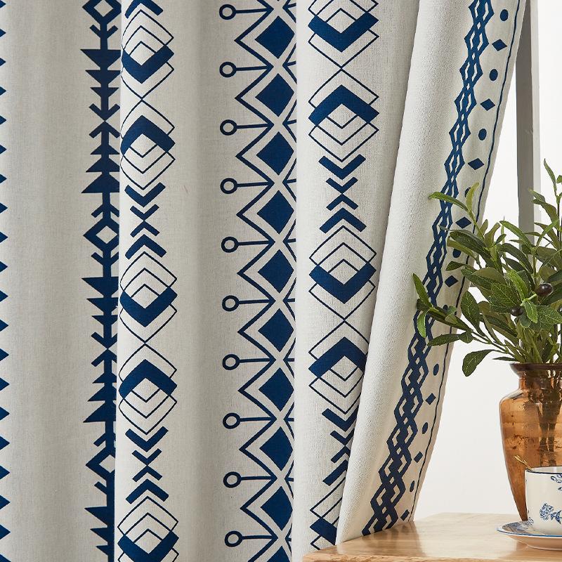 Blackout Curtains, Retro Pattern Design, Grommet Top, Thermal Insulated Drapery, Luxury Vintage Window Treatment for Bedroom Living Room